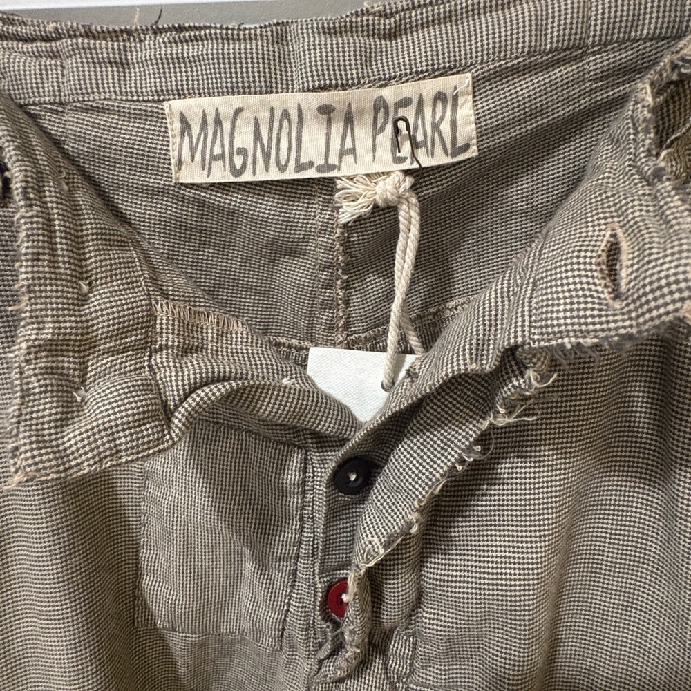 Magnolia Pearl Pants Miners 255 Paradox Houndstooth checkered patch